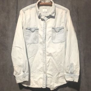 Denim button-up